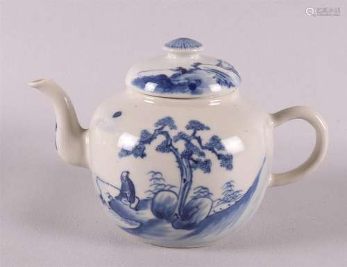 Théière en porcelaine bleue et blanche, Chine, 19e sièc