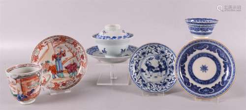 Lot de porcelaines chinoises diverses, dont décor manda