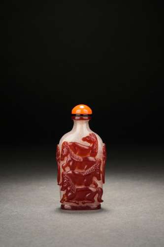 Chinese glass snuff bottle, 19th