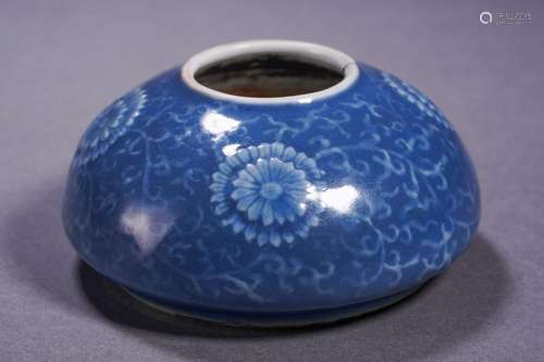 A Blue and White Waterpot