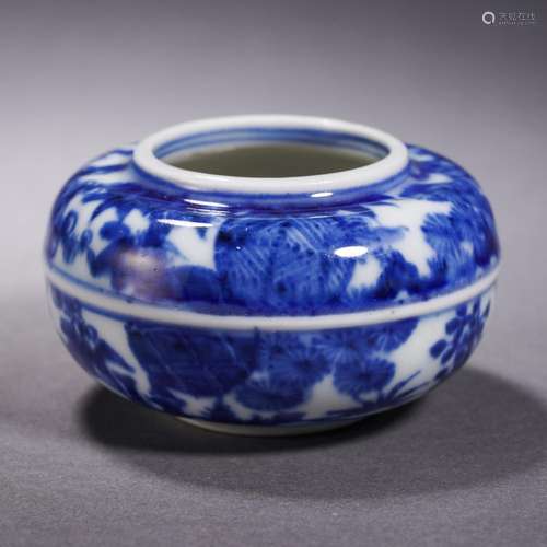 A Blue and White Waterpot