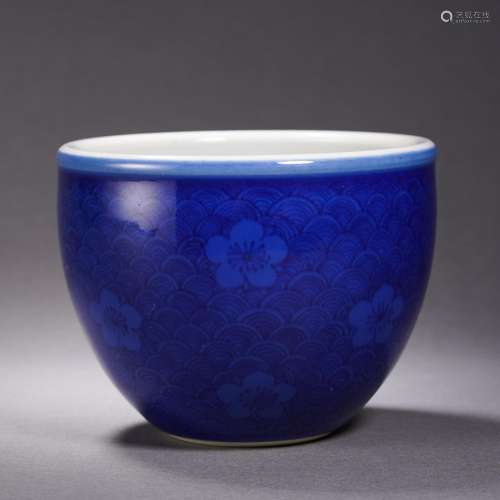 A Blue and White Jardiniere