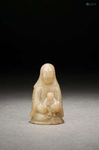 China Hotan Jade Carved Guanyin, Song