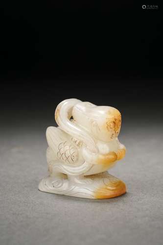 China Hetian Jade Carving “Jia Louluo”, Tang