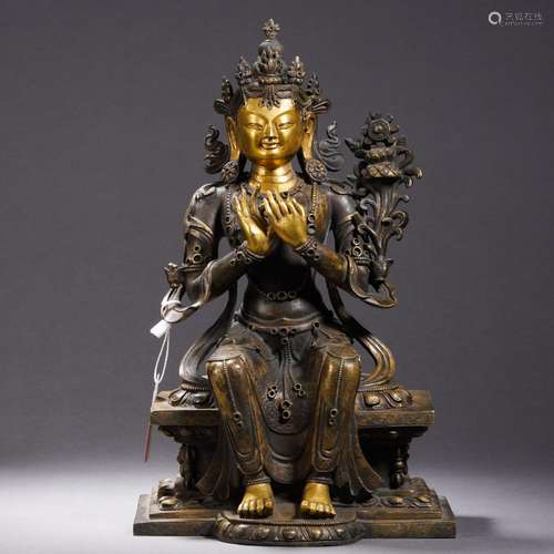 A Bronze Figure of Maitreya