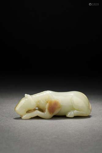 China Hetian Jade Carved Horse, Ming