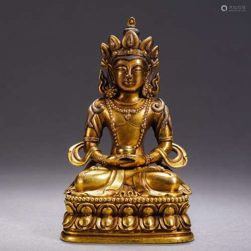 A Bronze-gilt Figure of Amitayus