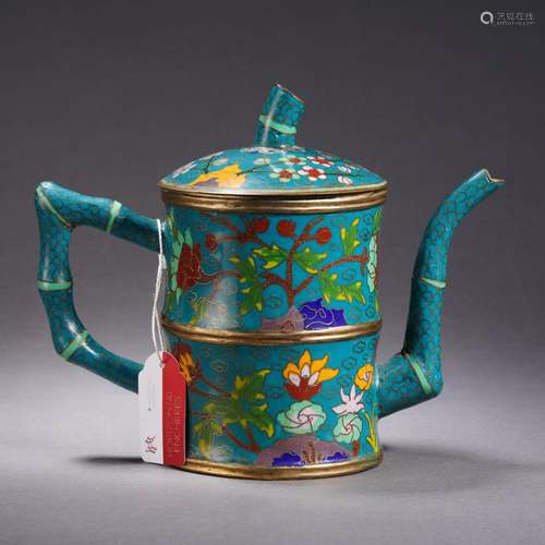 A Cloisonne Enamel Kettle