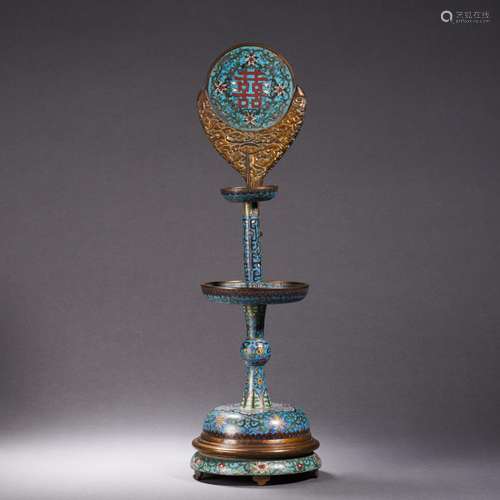 A Cloisonne Enamel Candlestick Holder