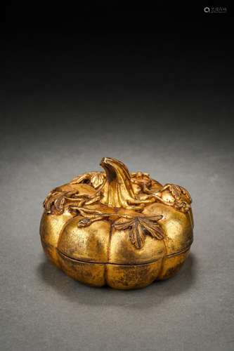 Chinese Copper Gilded Box