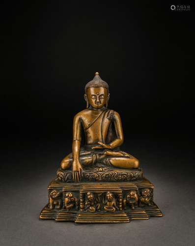 Chinese bronze Buddha statue, 16th