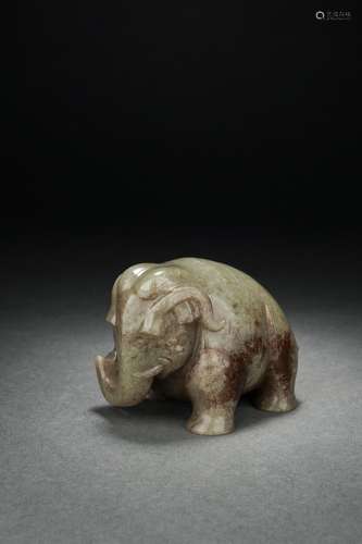 Ancient Chinese Jade Elephant, Han