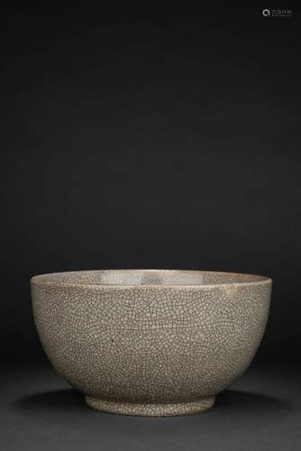 Ancient Chinese porcelain bowls with natural cracks