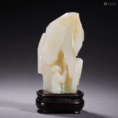 A Carved White Jade Decoration