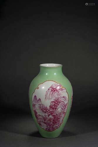 Ancient Chinese porcelain vase, Qing