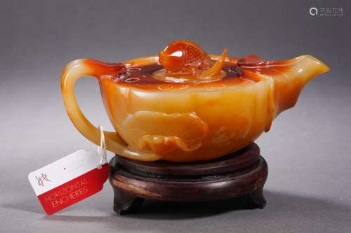 A Carved Agate Teapot