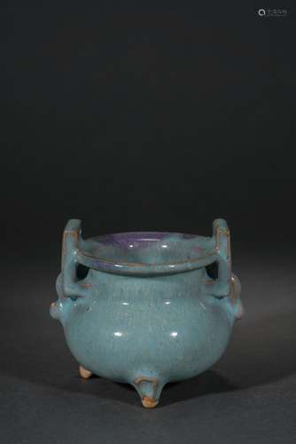 Ancient Chinese Jun porcelain glaze incense burner