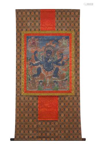 A Thangka Depicting Mahakala