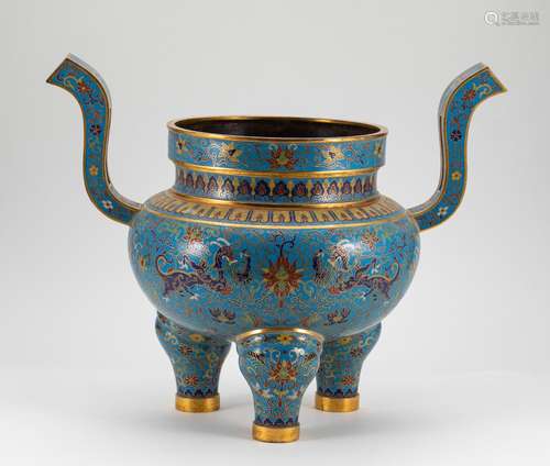 Qing Dynasty Cloisonne Incense Burner