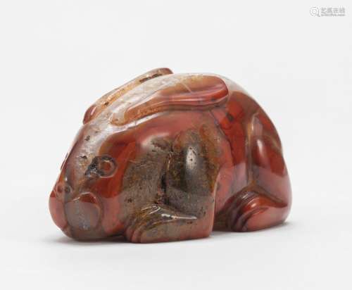 Ming Dynasty Warring States Red Agate Rabbit