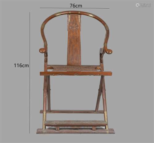 Ming Dynasty Huanghua Pear Cross Chair