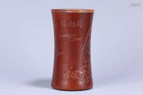 Qing Dynasty Gourd Pao Ware Pen Holder