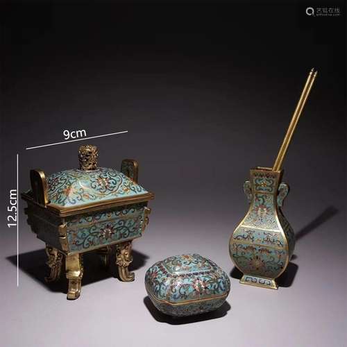 Qing Dynasty Cloisonne Furnace Bottle Box