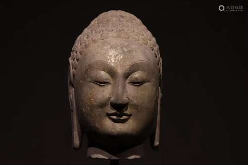 Blue Stone Buddha Head