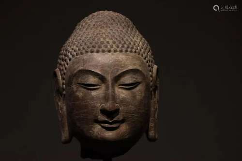 Blue Stone Buddha Head