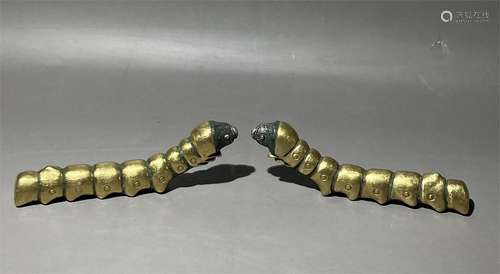 Ming Dynasty Gilded Silkworm