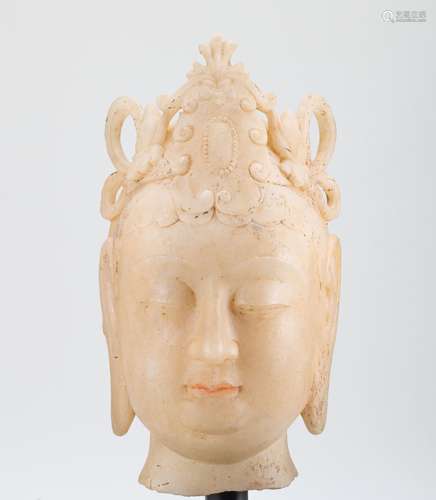 White Marble Buddha head