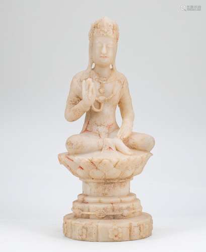 White Marble Buddha statue