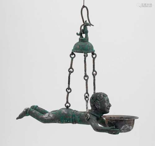 Bronze figure lamp