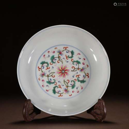 Qing Dynasty Pink Plate