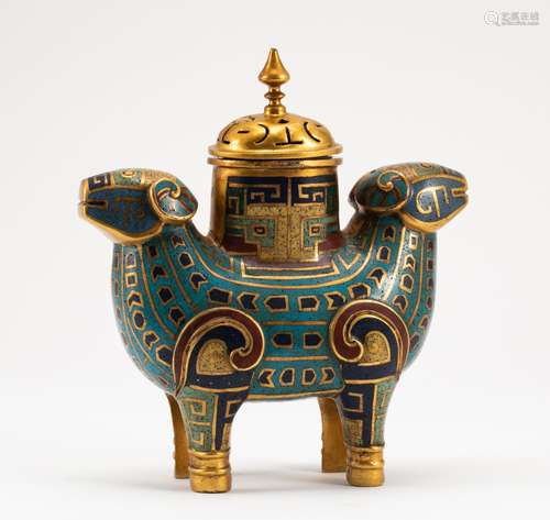 Qing Dynasty Cloisonne Smoker