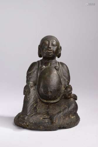 CHINE - Dynastie MING  (1368 - 1644)<br />
Statuette de Buda...