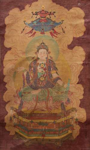 Zhang Daqianbuddha figurevertical axis