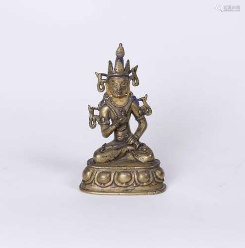 STATUETTE de Vajrasattva en bronze. TIBET, XIe/XIIe siècle. ...