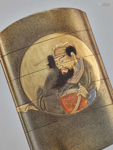 JOKASAI: A LACQUER FOUR-CASE INRO DEPICTING SHOKI AND ONI