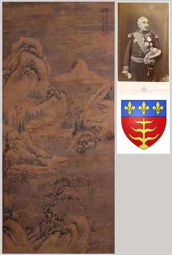 A Chinese Scroll Painting By Wang Fu