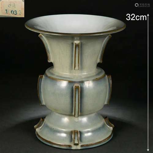 A Chinese Ru-ware Beaker Vase Gu