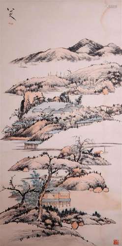 A Chinese Scroll Painting By Badashanren