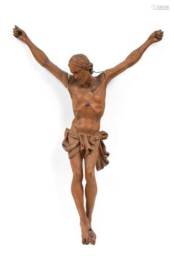 Christ en bois sculpté et patiné<br />
(Petits accidents et ...