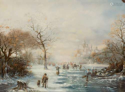 Willem BODEMANN (?1806-?1880)<br />
Les joies de l'hiver<br ...