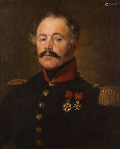 Francesco PODESTI (1800-1895)<br />
Portrait de militaire à ...