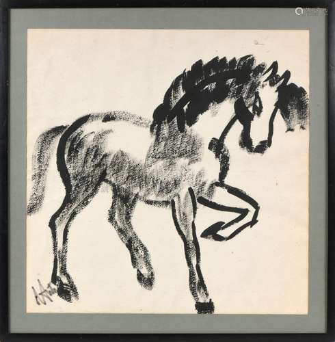 Henri Maurice D'ANTY (1910-1998)<br />
Cheval<br />
Encre de...