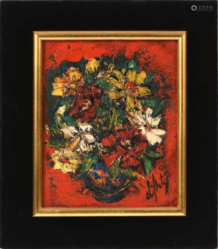 Henri Maurice D'ANTY (1910-1998)<br />
Bouquet de fleurs<br ...