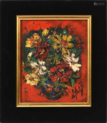 Henri Maurice D'ANTY (1910-1998)<br />
Bouquet de fleurs<br ...