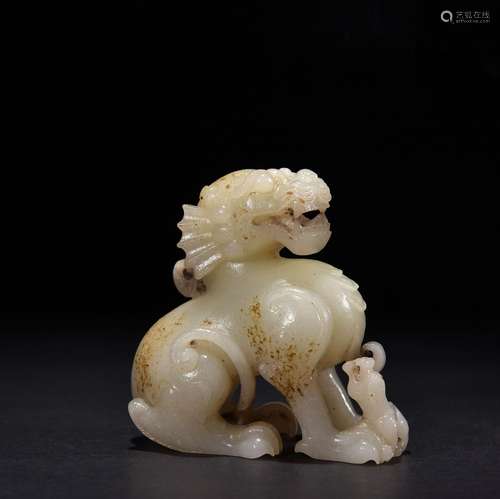 White jade color auspicious animal ornaments