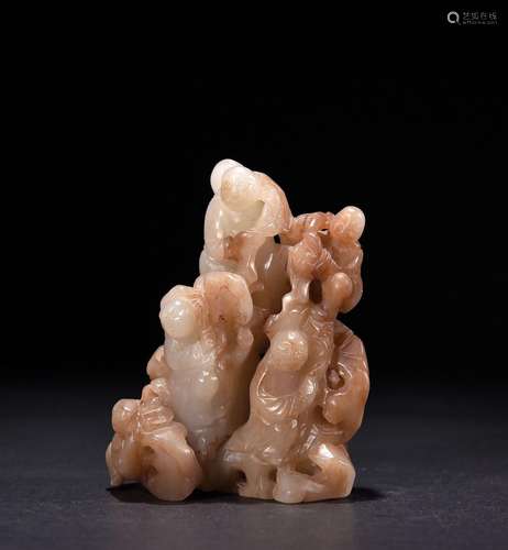 White Jade Colored Boy Playing Ornament